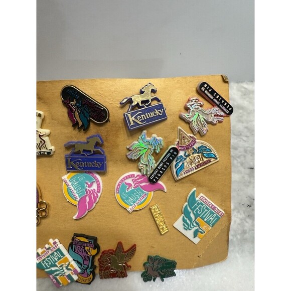 Vtg Kentucky Derby Festival Pegasus Pins Interchangeable Trio Pendants Lot 21 - Picture 6 of 9
